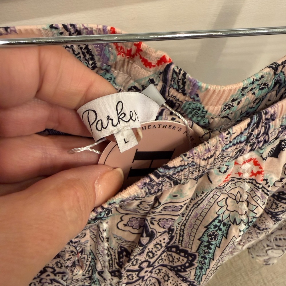 Parker Cream Paisley Lace-Trim Shorts - Picture 2 of 5